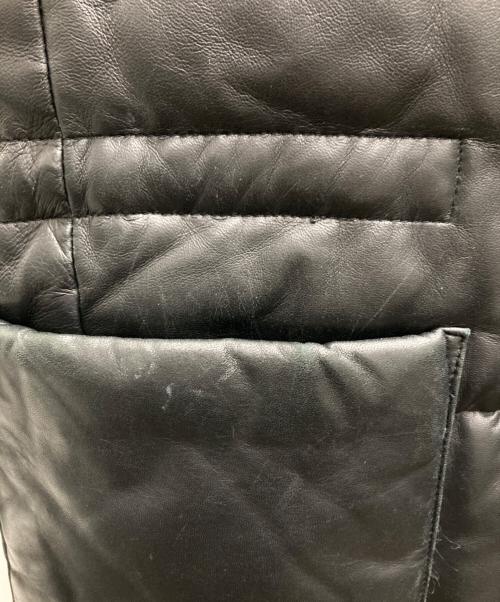 CASTELBAJAC（カステルバジャック）CASTELBAJAC (カステルバジャック) レザーダウンジャケット ブラック サイズ:1の古着・服飾アイテム