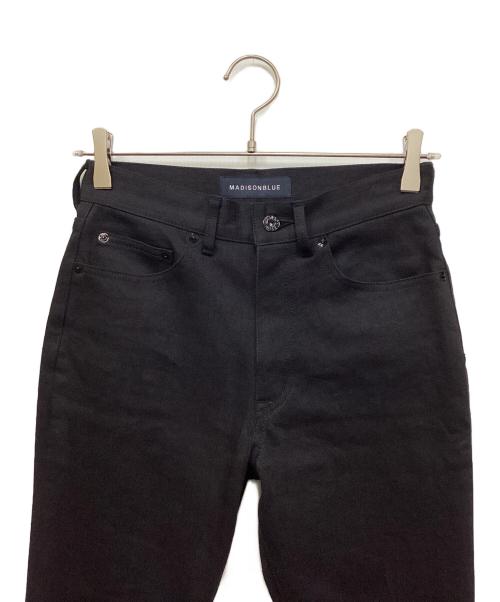 MADISON BLUE（マディソンブルー）MADISON BLUE (マディソンブルー) HEM CUT SLIM FLARE DENIM/スリムフレアデニム ブラック サイズ:XSの古着・服飾アイテム