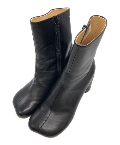 MM6 Maison Margiela（エムエムシックスメゾンマルジェラ）MM6 Maison Margiela (エムエムシックスメゾンマルジェラ) サイドジップショートブーツ ブラック サイズ:36の古着・服飾アイテム