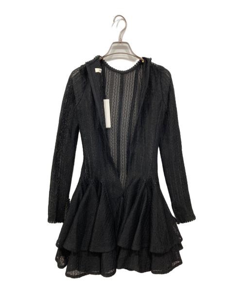 GIANA（ジアナ）GIANA (ジアナ) XANADU クロシェミニドレス ブラック サイズ:Sの古着・服飾アイテム
