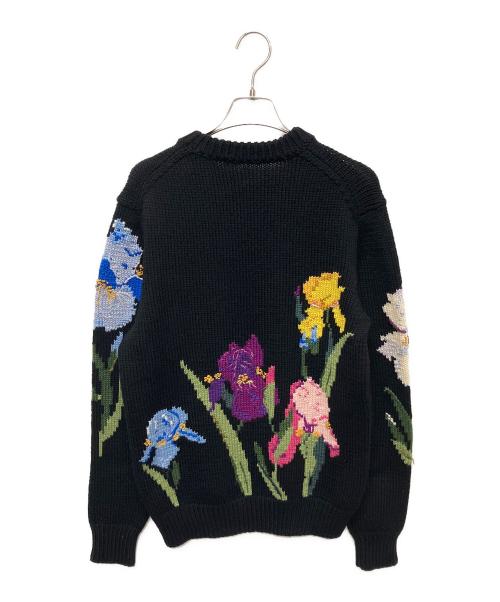 DOLCE & GABBANA（ドルチェ＆ガッバーナ）DOLCE & GABBANA (ドルチェ＆ガッバーナ) フローラルニット ブラック サイズ:40の古着・服飾アイテム