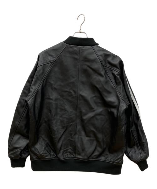 AVIREX（アヴィレックス）AVIREX (アヴィレックス) TRACK LEATHER JACKET ブラック サイズ:XLの古着・服飾アイテム