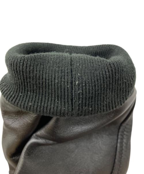 AVIREX（アヴィレックス）AVIREX (アヴィレックス) TRACK LEATHER JACKET ブラック サイズ:XLの古着・服飾アイテム