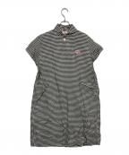 DANTONダントン）の古着「ギンガムチェックシャツワンピース」｜ブラック