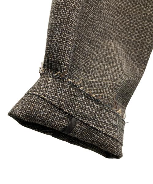 tiit tokyo（ティートトウキョウ）tiit tokyo (ティートトウキョウ) ノーカラーツイードジャケット ブラウン サイズ:SIZE36の古着・服飾アイテム