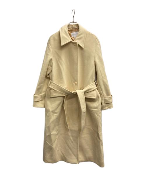 BEAUTY&YOUTH（ビューティーアンドユース）BEAUTY&YOUTH (ビューティーアンドユース) メルトンステンカラーベルトロングコート イエロー サイズ:Sの古着・服飾アイテム