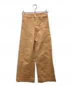 JESSE KAMMジェシーカム）の古着「コットンキャンバス セーラーパンツ」｜オレンジ