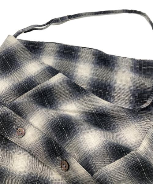 MAISON SPECIAL（メゾンスペシャル）MAISON SPECIAL (メゾンスペシャル) Button Slit Checkered Camisole Maxidresses ブラック サイズ:36の古着・服飾アイテム