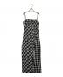 MAISON SPECIAL（メゾンスペシャル）の古着「Button Slit Checkered Camisole Maxidresses」｜ブラック