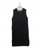 Cen.セン）の古着「パイピングリボンワンピース」｜ブラック