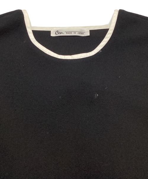 Cen.（セン）Cen. (セン) パイピングリボンワンピース ブラック サイズ:Fの古着・服飾アイテム