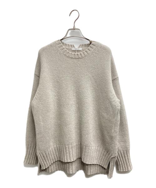 MACPHEE（マカフィー）MACPHEE (マカフィー) ラムカシミヤ クルーネックプルオーバー ベージュ サイズ:Sの古着・服飾アイテム