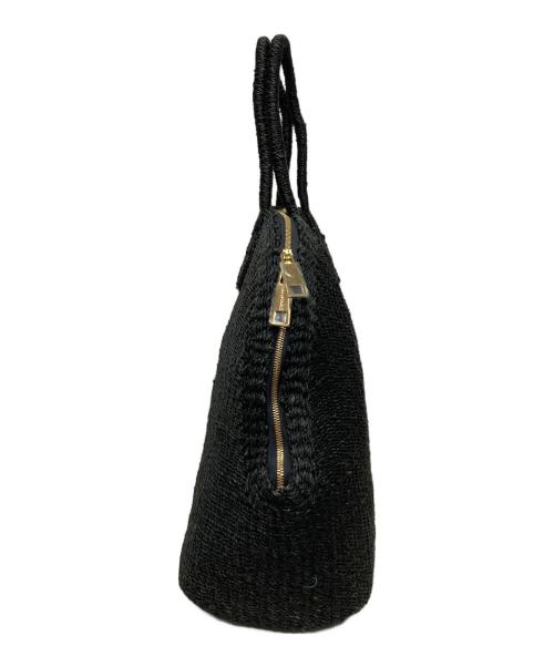 manimaris（マニマリス）manimaris (マニマリス) アバカボストンバッグ ブラックの古着・服飾アイテム