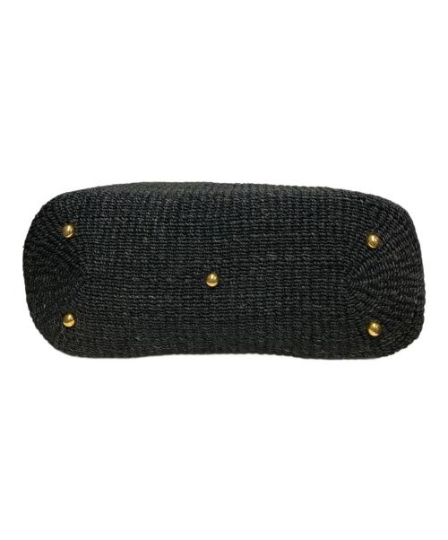 manimaris（マニマリス）manimaris (マニマリス) アバカボストンバッグ ブラックの古着・服飾アイテム