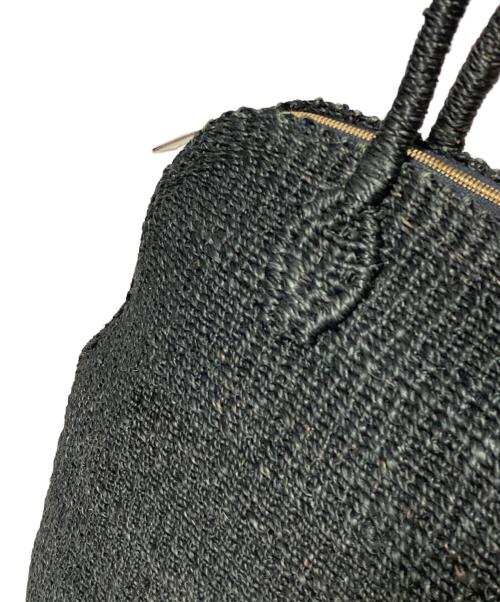 manimaris（マニマリス）manimaris (マニマリス) アバカボストンバッグ ブラックの古着・服飾アイテム