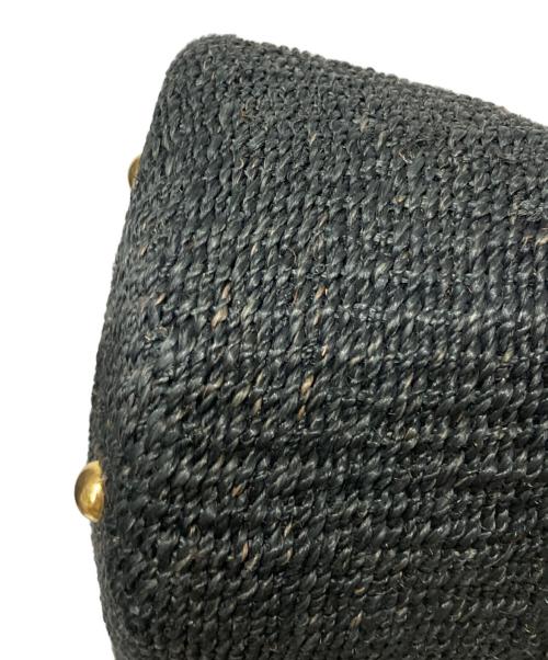 manimaris（マニマリス）manimaris (マニマリス) アバカボストンバッグ ブラックの古着・服飾アイテム