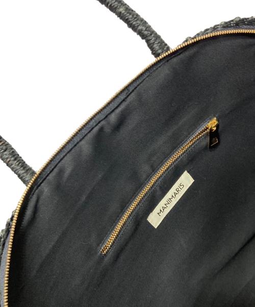 manimaris（マニマリス）manimaris (マニマリス) アバカボストンバッグ ブラックの古着・服飾アイテム