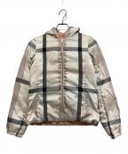 BLUE LABEL CRESTBRIDGEブルーレーベルクレストブリッジ）の古着「REVERSIBLE DOWN HOODIE」｜アイボリー