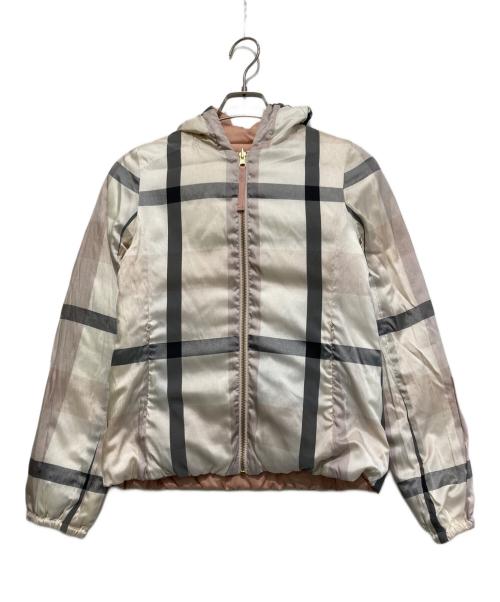 BLUE LABEL CRESTBRIDGE（ブルーレーベルクレストブリッジ）BLUE LABEL CRESTBRIDGE (ブルーレーベルクレストブリッジ) REVERSIBLE DOWN HOODIE アイボリー サイズ:38の古着・服飾アイテム