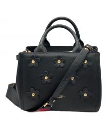 BLUE LABEL CRESTBRIDGE（ブルーレーベルクレストブリッジ）の古着「フラワーモチーフ2WAYバッグ」｜ブラック