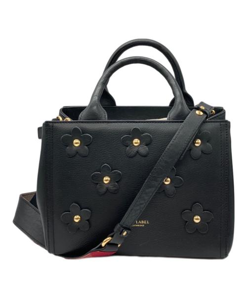 BLUE LABEL CRESTBRIDGE（ブルーレーベルクレストブリッジ）BLUE LABEL CRESTBRIDGE (ブルーレーベルクレストブリッジ) フラワーモチーフ2WAYバッグ ブラックの古着・服飾アイテム