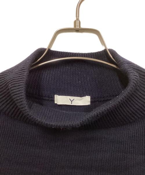 YLEVE（イレーヴ）YLEVE (イレーヴ) ミドルゲージノンミュールジングウールモックネックニット ネイビー サイズ:SIZE 4の古着・服飾アイテム