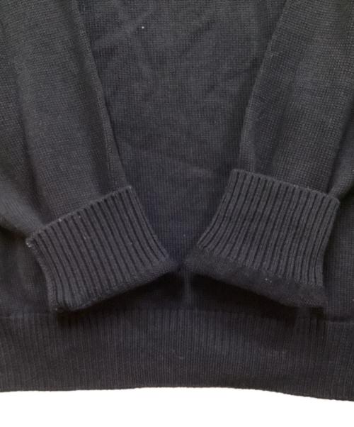 YLEVE（イレーヴ）YLEVE (イレーヴ) ミドルゲージノンミュールジングウールモックネックニット ネイビー サイズ:SIZE 4の古着・服飾アイテム