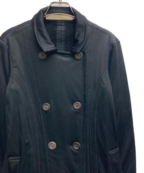 MARITHE+FRANCOIS GIRBAUD（マリテフランソワジルボー）MARITHE+FRANCOIS GIRBAUD (マリテフランソワジルボー) ギザステッチ ダブルコート ブラック サイズ:38の古着・服飾アイテム