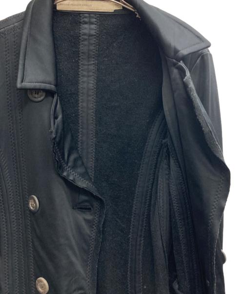 MARITHE+FRANCOIS GIRBAUD（マリテフランソワジルボー）MARITHE+FRANCOIS GIRBAUD (マリテフランソワジルボー) ギザステッチ ダブルコート ブラック サイズ:38の古着・服飾アイテム