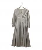 ANAYIアナイ）の古着「ソフトアムンゼンタックフレアーワンピース」｜グレー