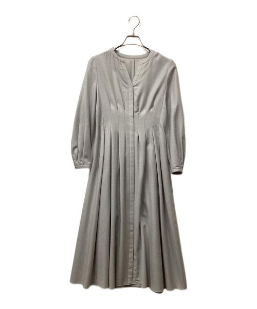 ANAYI（アナイ）ANAYI (アナイ) ソフトアムンゼンタックフレアーワンピース グレー サイズ:38の古着・服飾アイテム