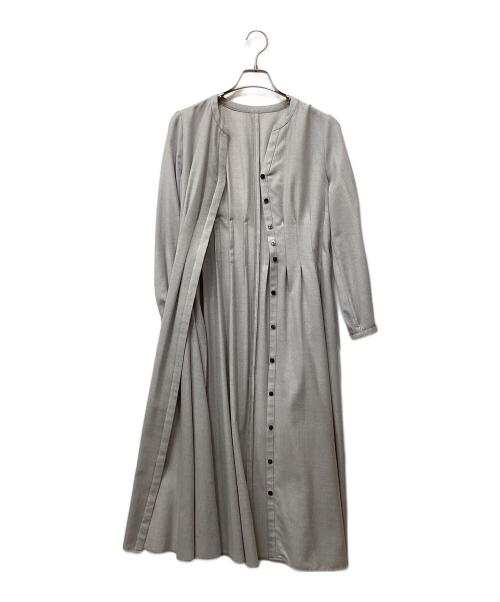 ANAYI（アナイ）ANAYI (アナイ) ソフトアムンゼンタックフレアーワンピース グレー サイズ:38の古着・服飾アイテム