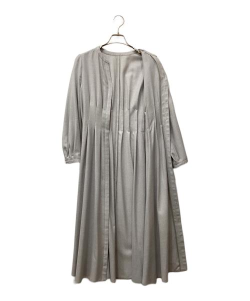 ANAYI（アナイ）ANAYI (アナイ) ソフトアムンゼンタックフレアーワンピース グレー サイズ:38の古着・服飾アイテム