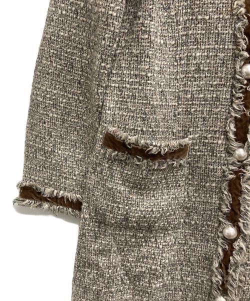 M'S GRACY（エムズグレイシー）M'S GRACY (エムズグレイシー) ツイードコート グレー サイズ:40の古着・服飾アイテム