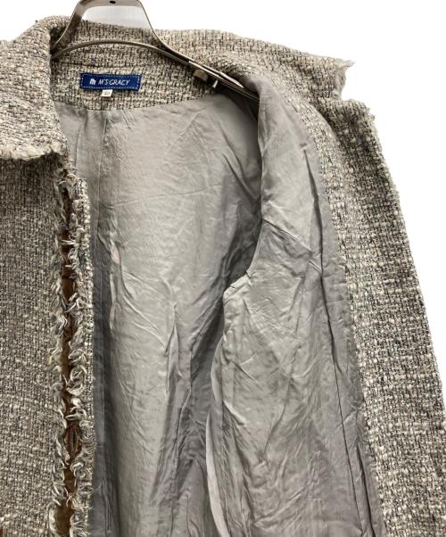 M'S GRACY（エムズグレイシー）M'S GRACY (エムズグレイシー) ツイードコート グレー サイズ:40の古着・服飾アイテム