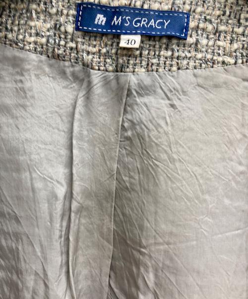 M'S GRACY（エムズグレイシー）M'S GRACY (エムズグレイシー) ツイードコート グレー サイズ:40の古着・服飾アイテム