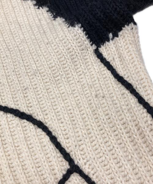 Ameri（アメリ）Ameri (アメリ) ABSTRUCT WOMAN PAINT KNIT ブラック サイズ:FREEの古着・服飾アイテム