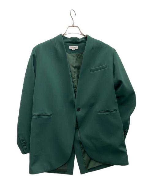 Ameri（アメリ）AMERI (アメリ) ESSENTIAL CURVE COLLAR JACKET グリーン サイズ:Sの古着・服飾アイテム