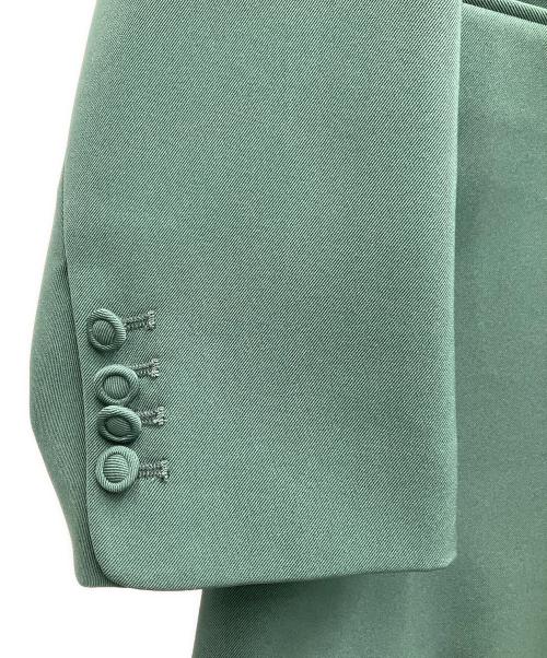 Ameri（アメリ）AMERI (アメリ) ESSENTIAL CURVE COLLAR JACKET グリーン サイズ:Sの古着・服飾アイテム