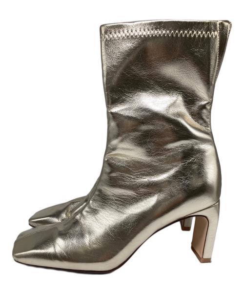 Ameri（アメリ）Ameri (アメリ) DIAGONAL TOE BOOTS/ダイアゴナル トー ブーツ ゴールド サイズ:Lの古着・服飾アイテム