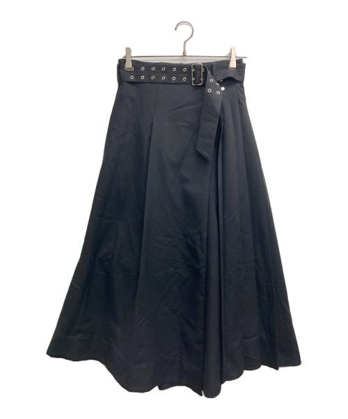 UNITED TOKYO（ユナイテッドトーキョー）UNITED TOKYO (ユナイテッドトーキョー) アシメラッププリーツスカート ブラック サイズ:2の古着・服飾アイテム
