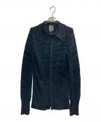 VOLTAGE CONTROL FILTERヴォルテージ コントロール フィルター）の古着「ゼブラジャカードニットカーディガン」｜ブラック