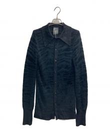 VOLTAGE CONTROL FILTER（ヴォルテージ コントロール フィルター）の古着「ゼブラジャカードニットカーディガン」｜ブラック