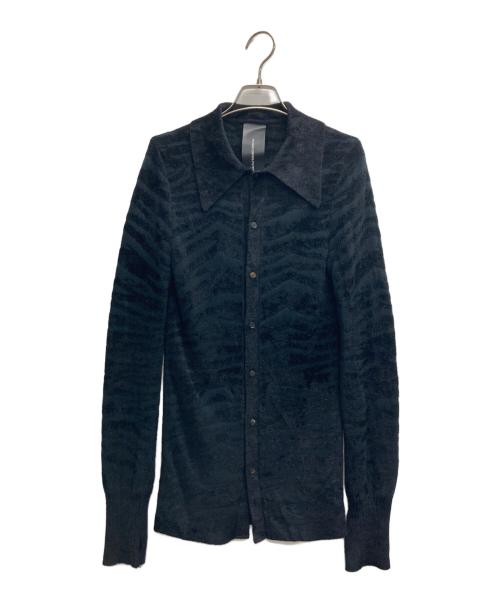 VOLTAGE CONTROL FILTER（ヴォルテージ コントロール フィルター）VOLTAGE CONTROL FILTER (ヴォルテージ コントロール フィルター) ゼブラジャカードニットカーディガン ブラック サイズ:Fの古着・服飾アイテム