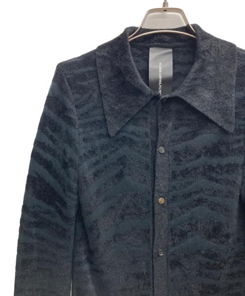 VOLTAGE CONTROL FILTER（ヴォルテージ コントロール フィルター）VOLTAGE CONTROL FILTER (ヴォルテージ コントロール フィルター) ゼブラジャカードニットカーディガン ブラック サイズ:Fの古着・服飾アイテム