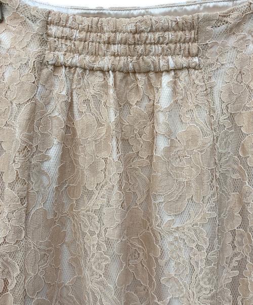 DazzliN（ダズリン）DazzliN (ダズリン) チュールレイヤードレースマーメイドスカート ベージュ サイズ:Sの古着・服飾アイテム