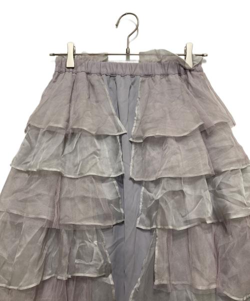 J1U by LA BELLE ETUDE（ジユウバイラベルエチュード）J1U by LA BELLE ETUDE (ジユウバイラベルエチュード) ティアードフリルフィッシュテールスカート グレー サイズ:FREEの古着・服飾アイテム