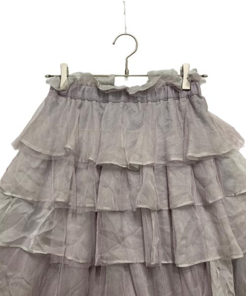 J1U by LA BELLE ETUDE（ジユウバイラベルエチュード）J1U by LA BELLE ETUDE (ジユウバイラベルエチュード) ティアードフリルフィッシュテールスカート グレー サイズ:FREEの古着・服飾アイテム