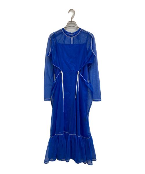 TRAPEZE（トラピーズ）TRAPEZE (トラピーズ) Tulle Dress ブルー サイズ:FREEの古着・服飾アイテム