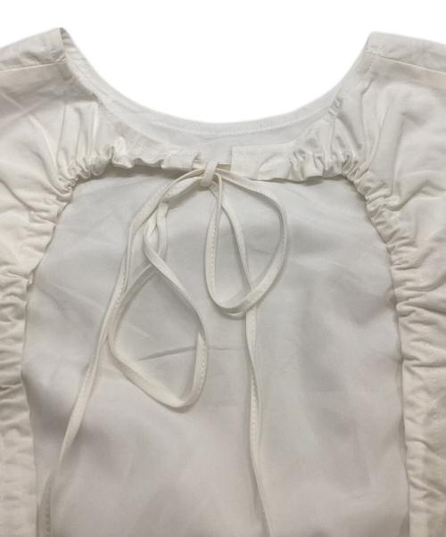 Sea Room lynn（シールームリン）Sea Room lynn (シールームリン) バックオープンフレアーギャザーワンピース ホワイト サイズ:Sの古着・服飾アイテム